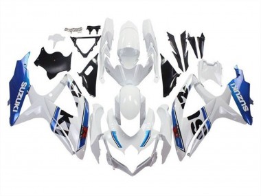 Wholesale 2008-2010 Suzuki GSXR 600 / GSXR 750 Motorcycle Fairings - White Blue Stripe Canada
