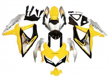 Wholesale 2008-2010 Suzuki GSXR 600 / GSXR 750 Motorcycle Fairings - Silver Yellow Glossy Black Canada