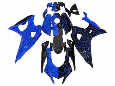 Wholesale 2021-2024 Yamaha YZF R7 Motorcycle Fairings - Blue Black Split Lines Canada