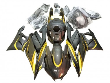 Wholesale 2022-2024 Yamaha YZF R3/R25 Motorcycle Fairings - Gold Black Carbon Fiber Style Canada