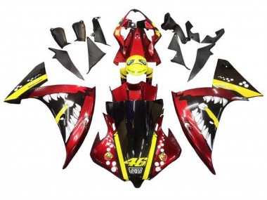 Wholesale 2012-2014 Yamaha YZF 1000 R1 Motorcycle Fairings - Red Yellow Black Shark Canada