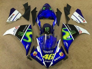 Wholesale 2012-2014 Yamaha YZF 1000 R1 Motorcycle Fairings - Blue White Black Green MoviStar Monster ENEOS Canada