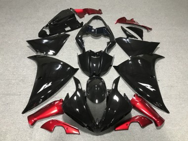 Wholesale 2012-2014 Yamaha YZF 1000 R1 Motorcycle Fairings - Glossy Black Red Canada