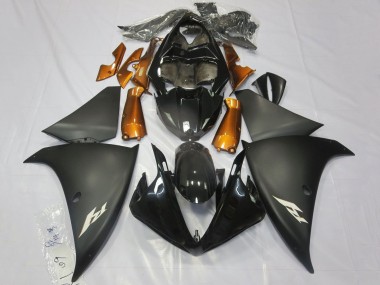 Wholesale 2012-2014 Yamaha YZF 1000 R1 Motorcycle Fairings - Glossy Black Matte Black Orange Canada