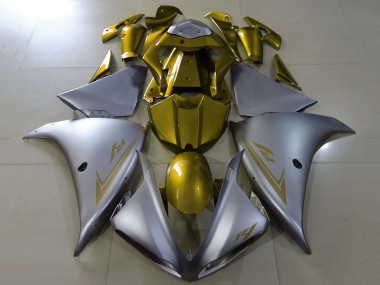 Wholesale 2012-2014 Yamaha YZF 1000 R1 Motorcycle Fairings - Matte Silver Gold Canada