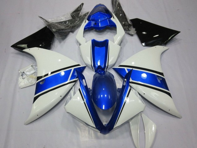 2012-2014 Yamaha YZF 1000 R1 Motorcycle Fairings - White Blue Black Canada
