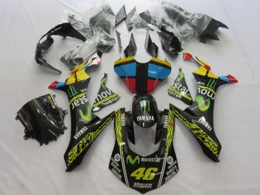 Wholesale 2015-2019 Yamaha YZF 1000 R1 Motorcycle Fairings - Yellow Blue Red Black Green Monster MoviStar Semakin Didepan ENEOS 46 Canada