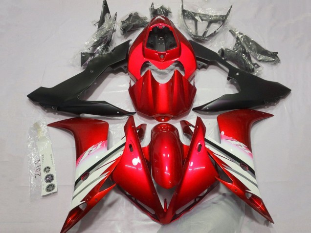 2004-2006 Yamaha YZF 1000 R1 Motorcycle Fairings - Red White Matte Black Canada