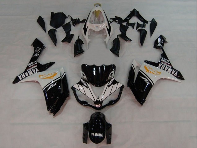 2007-2008 Yamaha YZF 1000 R1 Motorcycle Fairings - White Black Orange Dolphin Canada