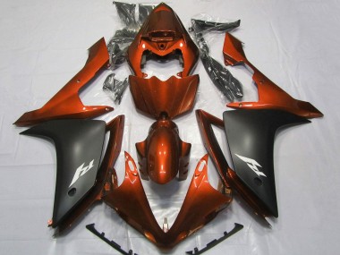 Wholesale 2007-2008 Yamaha YZF 1000 R1 Motorcycle Fairings - Orange Matte Black Canada