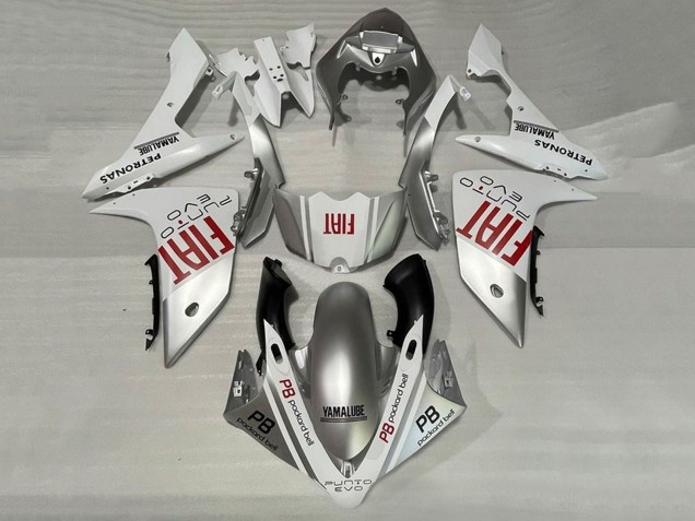 2007-2008 Yamaha YZF 1000 R1 Motorcycle Fairings - Silver White Red Fiat Canada
