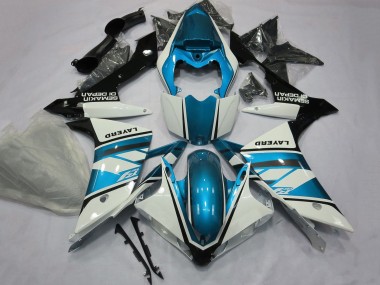 Wholesale 2007-2008 Yamaha YZF 1000 R1 Motorcycle Fairings - White Light Blue Black Layerd Canada