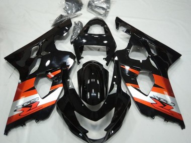 Wholesale 2004-2005 Suzuki GSXR 600 / GSXR 750 Motorcycle Fairings - Glossy Black Orange White with Decal Canada