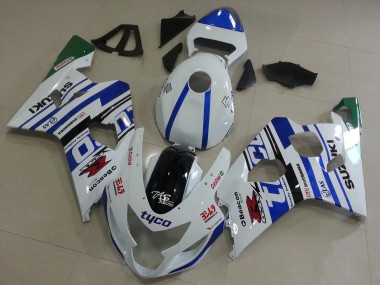 Wholesale 2004-2005 Suzuki GSXR 600 / GSXR 750 Motorcycle Fairings - White Blue Black Green Tyco Canada