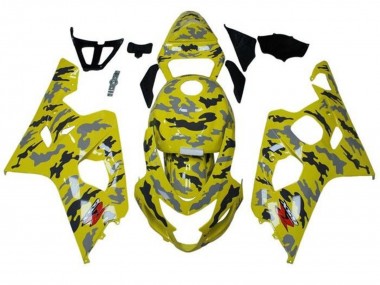 Wholesale 2004-2005 Suzuki GSXR 600 / GSXR 750 Motorcycle Fairings - Yellow Black Grey Camouflage Canada