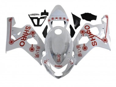 Wholesale 2004-2005 Suzuki GSXR 600 / GSXR 750 Motorcycle Fairings - White Red Shiro Canada