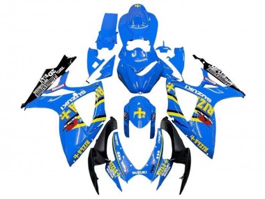 Wholesale 2006-2007 Suzuki GSXR 600 / GSXR 750 Motorcycle Fairings - Blue Yellow Black Rizla Canada