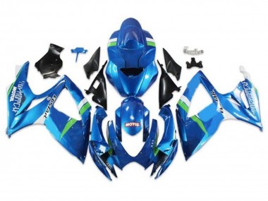 Wholesale 2006-2007 Suzuki GSXR 600 / GSXR 750 Motorcycle Fairings - Blue Green White Ecstar Canada