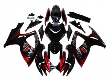 Wholesale 2006-2007 Suzuki GSXR 600 / GSXR 750 Motorcycle Fairings - Glossy Black Red Canada