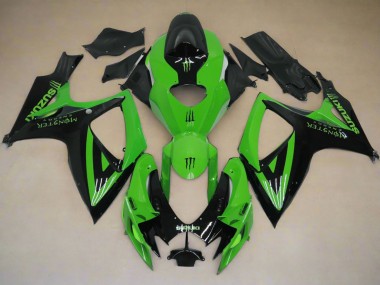 Wholesale 2006-2007 Suzuki GSXR 600 / GSXR 750 Motorcycle Fairings - Green Black Monster Canada