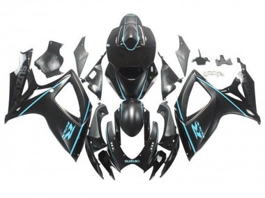 Wholesale 2006-2007 Suzuki GSXR 600 / GSXR 750 Motorcycle Fairings - Matte Black Turquoise Blue Canada