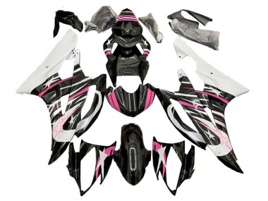 Wholesale 2006-2007 Yamaha YZF R6 Motorcycle Fairings - White Pink Black Star Flame Canada