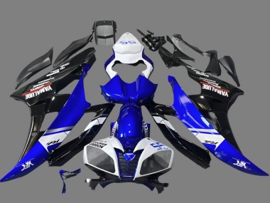 Wholesale 2006-2007 Yamaha YZF R6 Motorcycle Fairings - White Blue Glossy Black Yamalube Canada