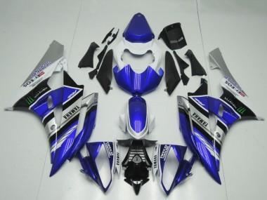 Wholesale 2006-2007 Yamaha YZF R6 Motorcycle Fairings - White Blue Silver Black ENEOS Monster Canada