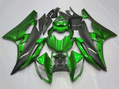 Wholesale 2006-2007 Yamaha YZF R6 Motorcycle Fairings - Green Matte Black Canada