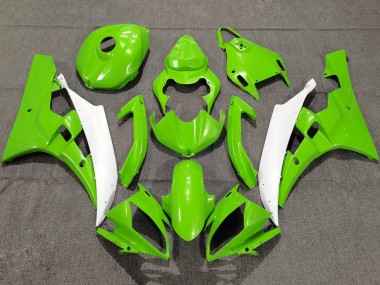 Wholesale 2006-2007 Yamaha YZF R6 Motorcycle Fairings - Green White Canada