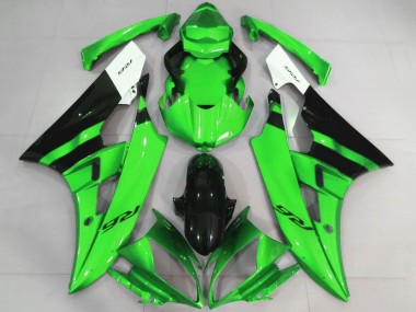 Wholesale 2006-2007 Yamaha YZF R6 Motorcycle Fairings - White Green Glossy Black Canada