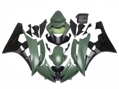 Wholesale 2006-2007 Yamaha YZF R6 Motorcycle Fairings - Army Green Matte Black Canada