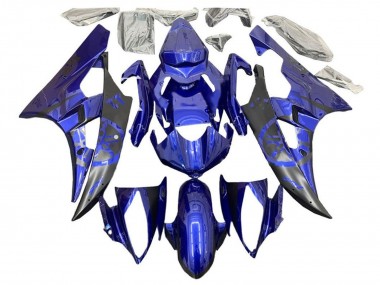 Wholesale 2006-2007 Yamaha YZF R6 Motorcycle Fairings - Blue Matte Black Canada