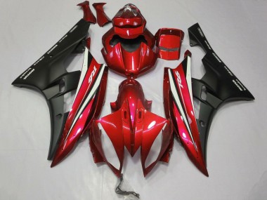 Wholesale 2006-2007 Yamaha YZF R6 Motorcycle Fairings - Red White Matte Black Motul Canada