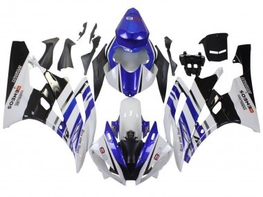 Wholesale 2006-2007 Yamaha YZF R6 Motorcycle Fairings - White Blue Black ENEOS Yamalube Canada