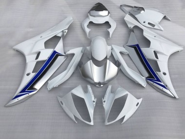 Wholesale 2006-2007 Yamaha YZF R6 Motorcycle Fairings - White Silver Blue Black Canada