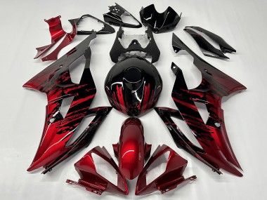 Wholesale 2008-2016 Yamaha YZF R6 Motorcycle Fairings - Red Glossy Black Fade Canada