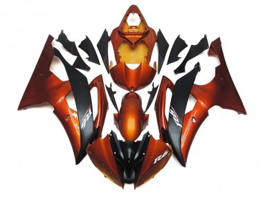 Wholesale 2008-2016 Yamaha YZF R6 Motorcycle Fairings - Orange Matte Black Canada