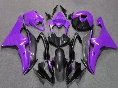 Wholesale 2008-2016 Yamaha YZF R6 Motorcycle Fairings - Purple Black Carbon Fiber Style Canada