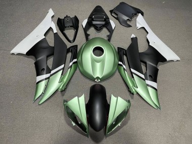Wholesale 2008-2016 Yamaha YZF R6 Motorcycle Fairings - White Green Matte Black Canada
