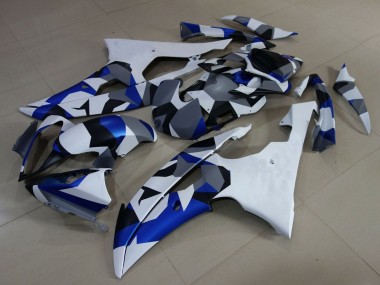 Wholesale 2008-2016 Yamaha YZF R6 Motorcycle Fairings - White Blue Grey Camouflage Canada