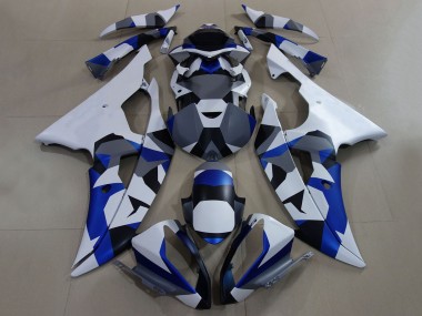 Wholesale 2008-2016 Yamaha YZF R6 Motorcycle Fairings - White Blue Grey Camouflage Canada
