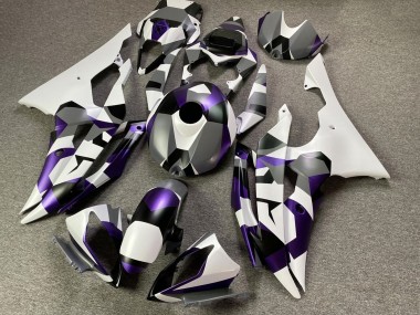 Wholesale 2008-2016 Yamaha YZF R6 Motorcycle Fairings - White Purple Grey Black Camouflage Canada