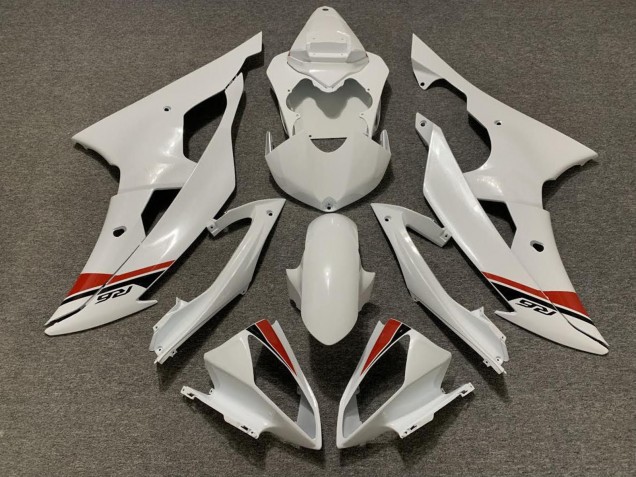 2008-2016 Yamaha YZF R6 Motorcycle Fairings Kits - Pearl White Red Canada