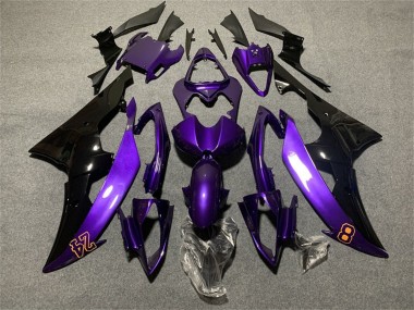 Wholesale 2008-2016 Yamaha YZF R6 Motorcycle Fairings - Purple Glossy Black 24 Canada