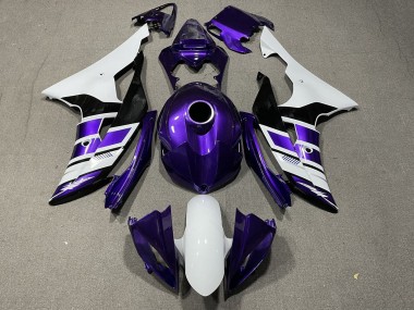 Wholesale 2008-2016 Yamaha YZF R6 Motorcycle Fairings - White Purple Black Stripe Canada