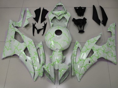 Wholesale 2008-2016 Yamaha YZF R6 Motorcycle Fairings - White Green Lightning Canada