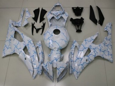 Wholesale 2008-2016 Yamaha YZF R6 Motorcycle Fairings - White Light Blue Lightning Canada