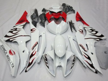 Wholesale 2008-2016 Yamaha YZF R6 Motorcycle Fairings - White Red Black Flame Canada