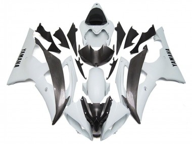 Wholesale 2008-2016 Yamaha YZF R6 Motorcycle Fairings - White Faux Carbon Fiber Style Canada